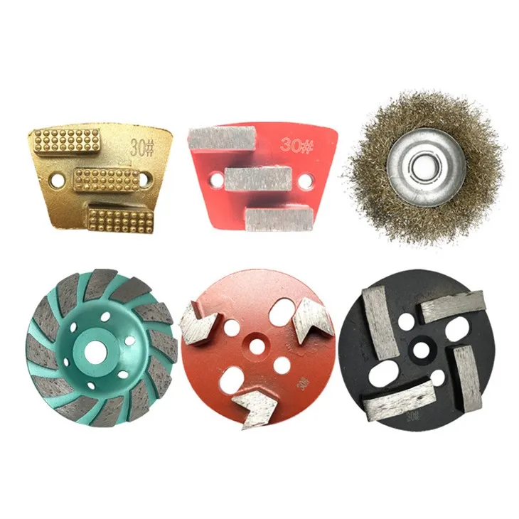 4 tums golvslipplatta av metall